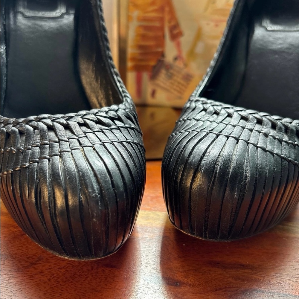 Dior Black Braided Leather Heels - Picture 11 of 12